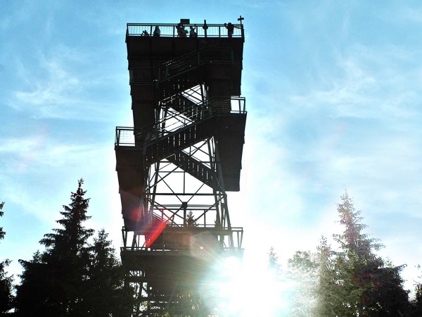 The lookout towers Moldaublick and Alpenblick in Austria